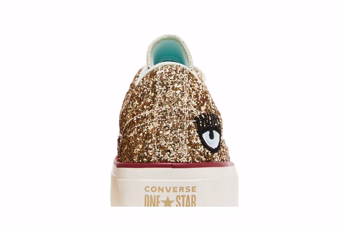Chiara Ferragni x Converse Women's One Star Platform Ox Gold Glacier Blue, view 8