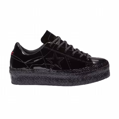 Converse Wmns One Star Platform Ox 'Patent Black'