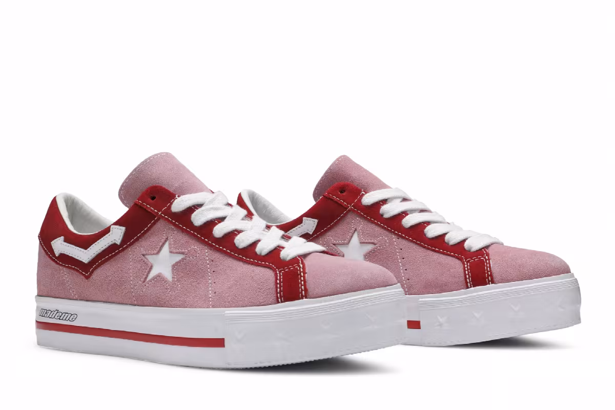 Made Me x Converse Women's One Star Platform Pink, view 9