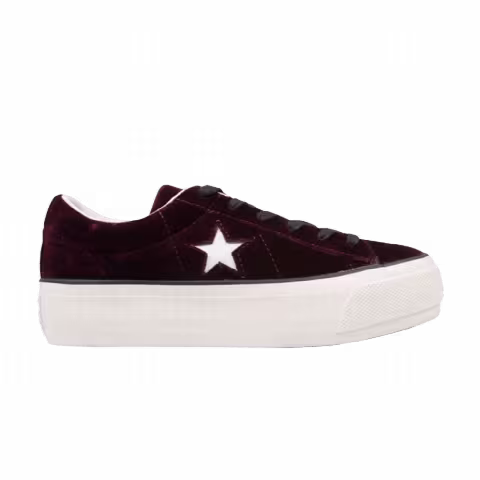 Converse Wmns One Star Platform Velvet Ox 'Dark Sangria'