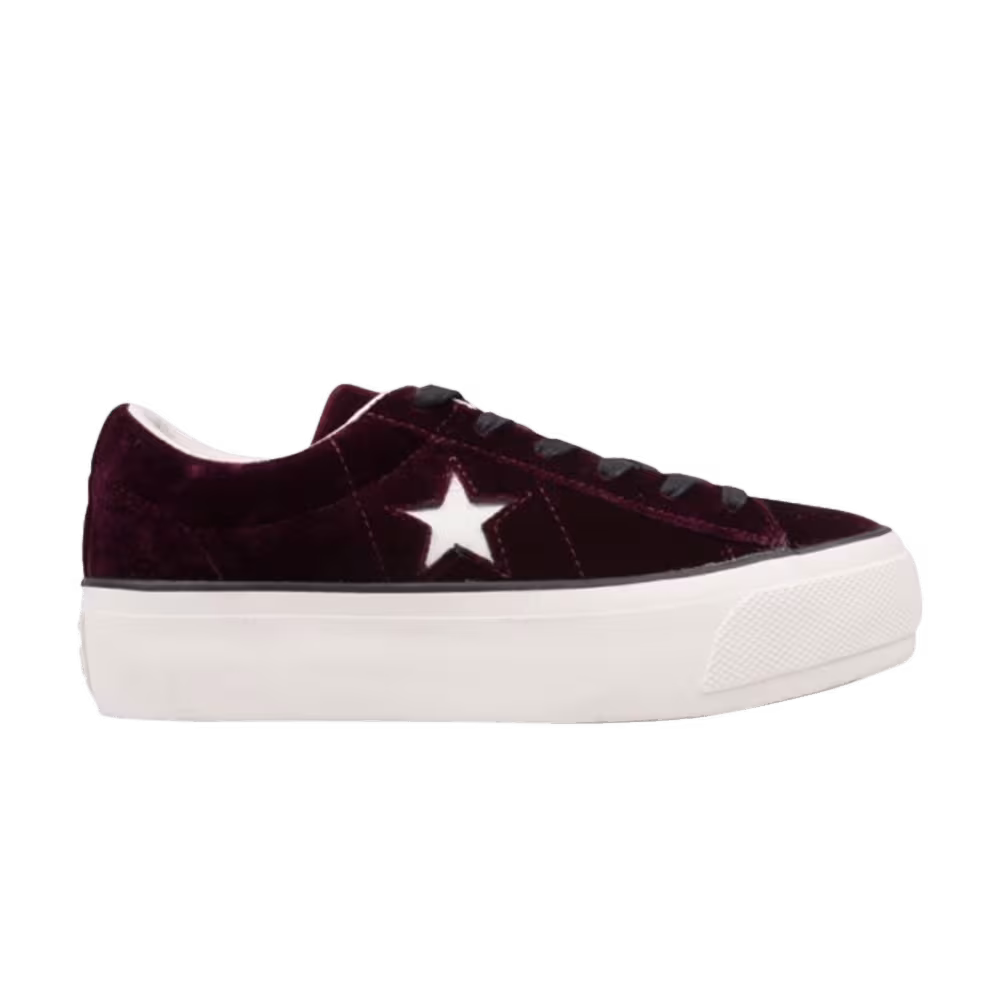 Converse Women's One Star Platform Velvet Ox Dark Sangria