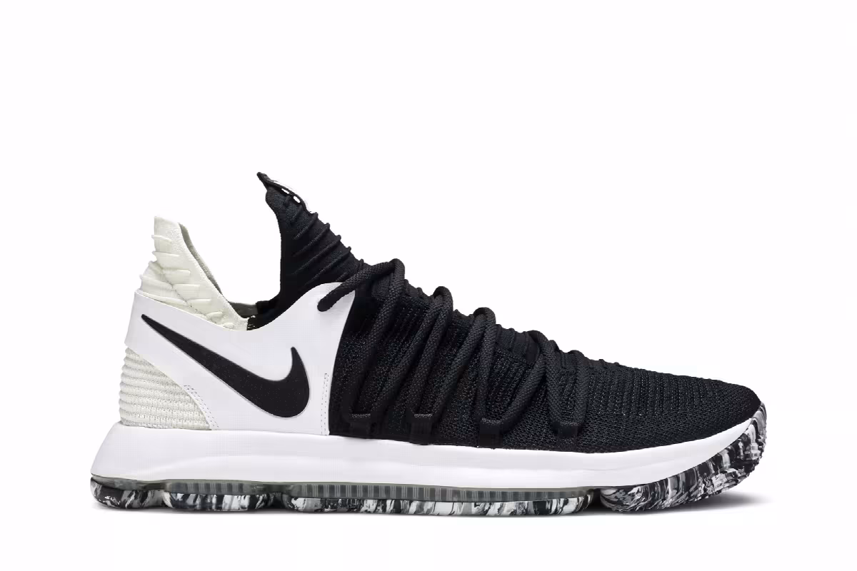 Nike KD 10 Black White, view 2