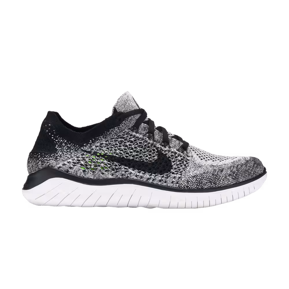 Nike Women's Free RN Flyknit 2018 White Black