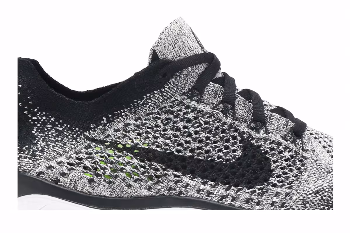 Nike Women's Free RN Flyknit 2018 White Black, view 3