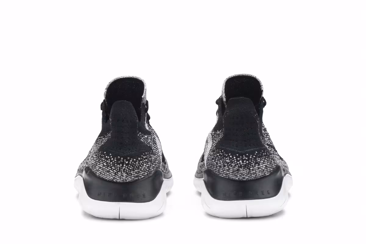 Nike Women's Free RN Flyknit 2018 White Black, view 7