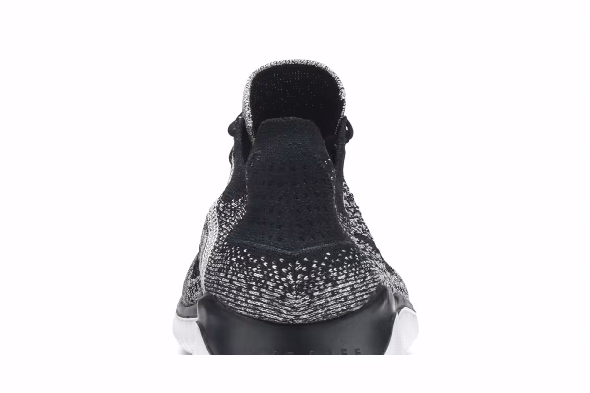 Nike Women's Free RN Flyknit 2018 White Black, view 8