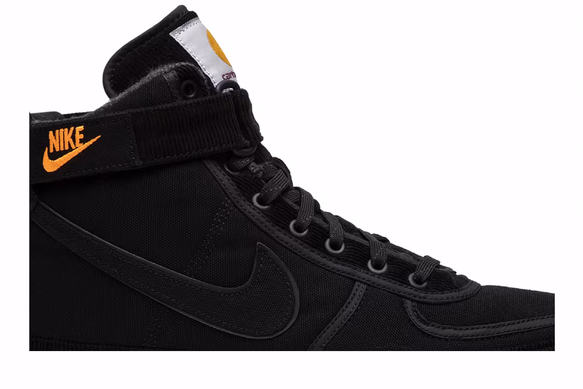 Carhartt WIP x Nike Vandal High Supreme Black Gum, view 3