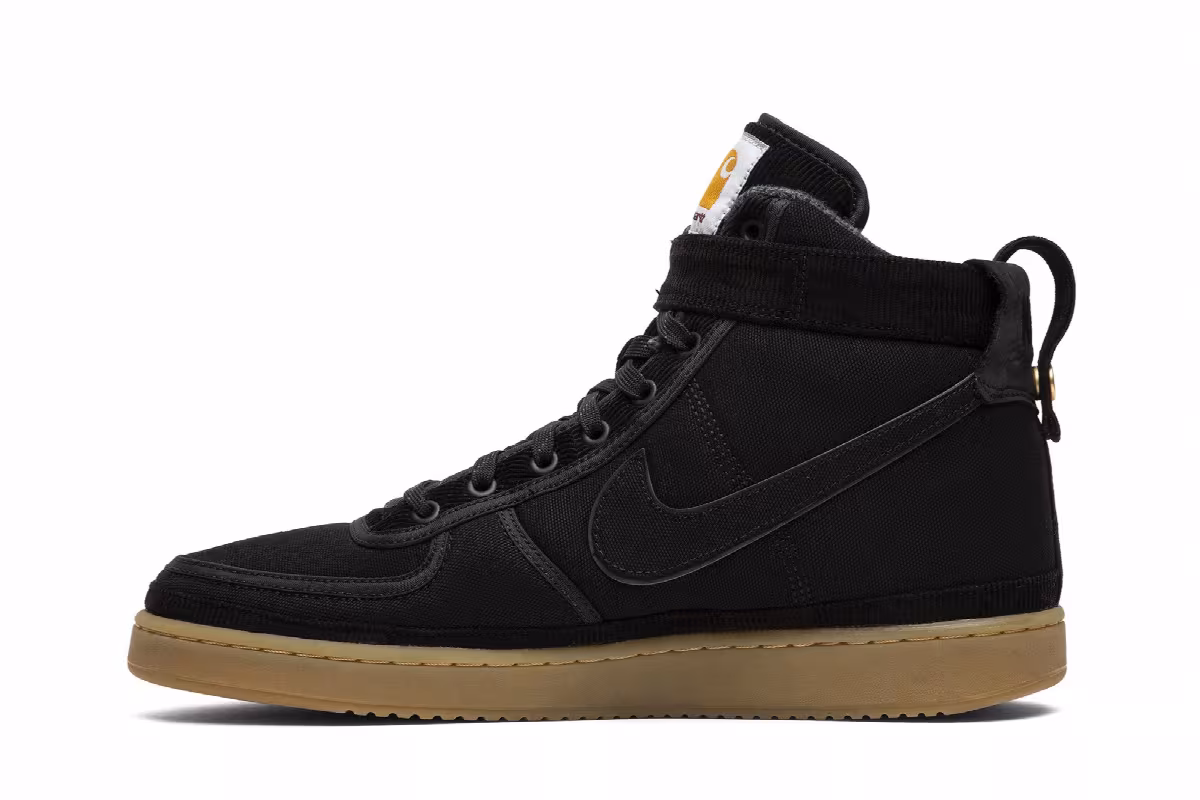 Carhartt WIP x Nike Vandal High Supreme Black Gum, view 4