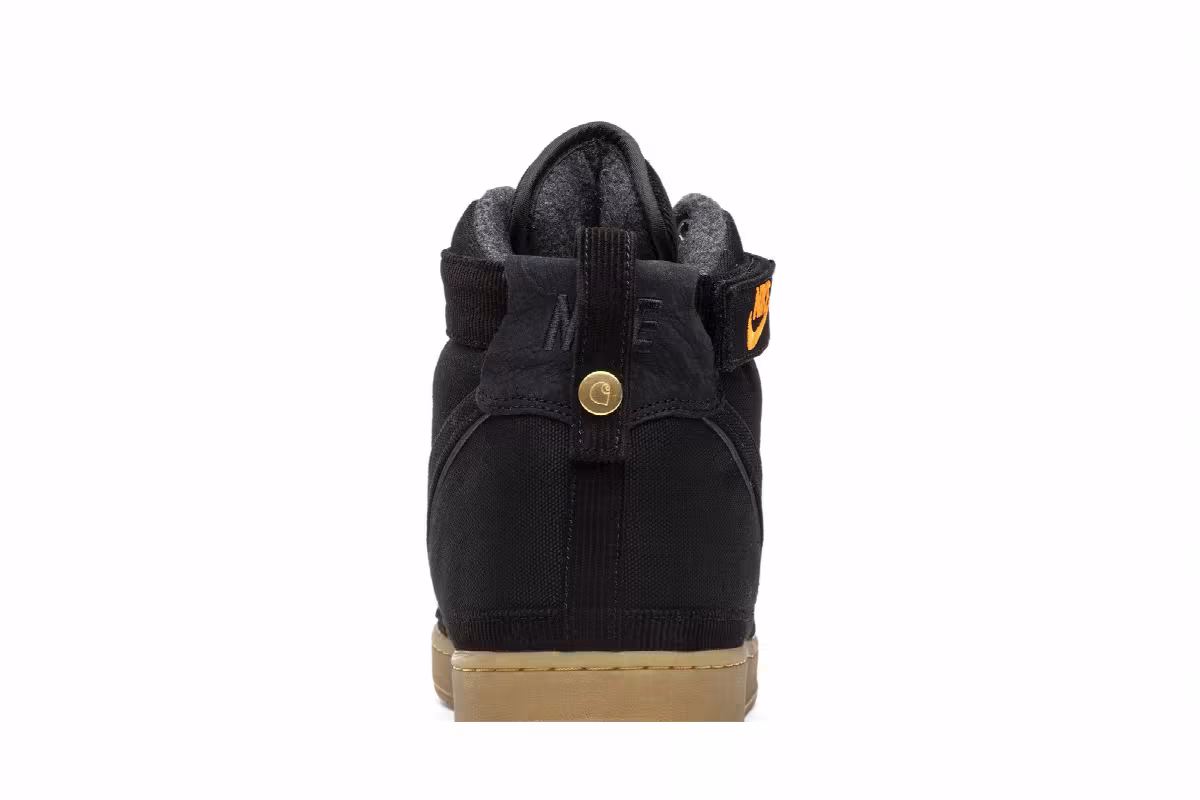 Carhartt WIP x Nike Vandal High Supreme Black Gum, view 8