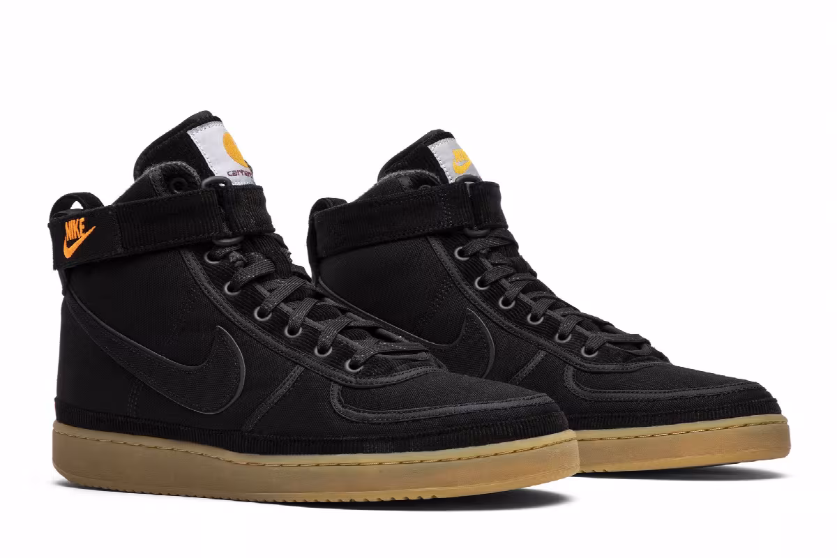 Carhartt WIP x Nike Vandal High Supreme Black Gum, view 9