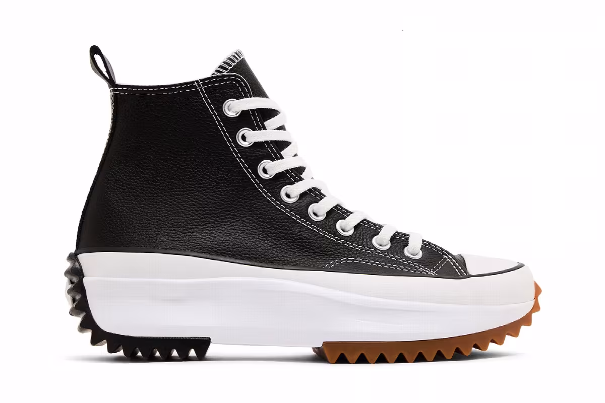 Converse Run Star Hike High Black White, view 2