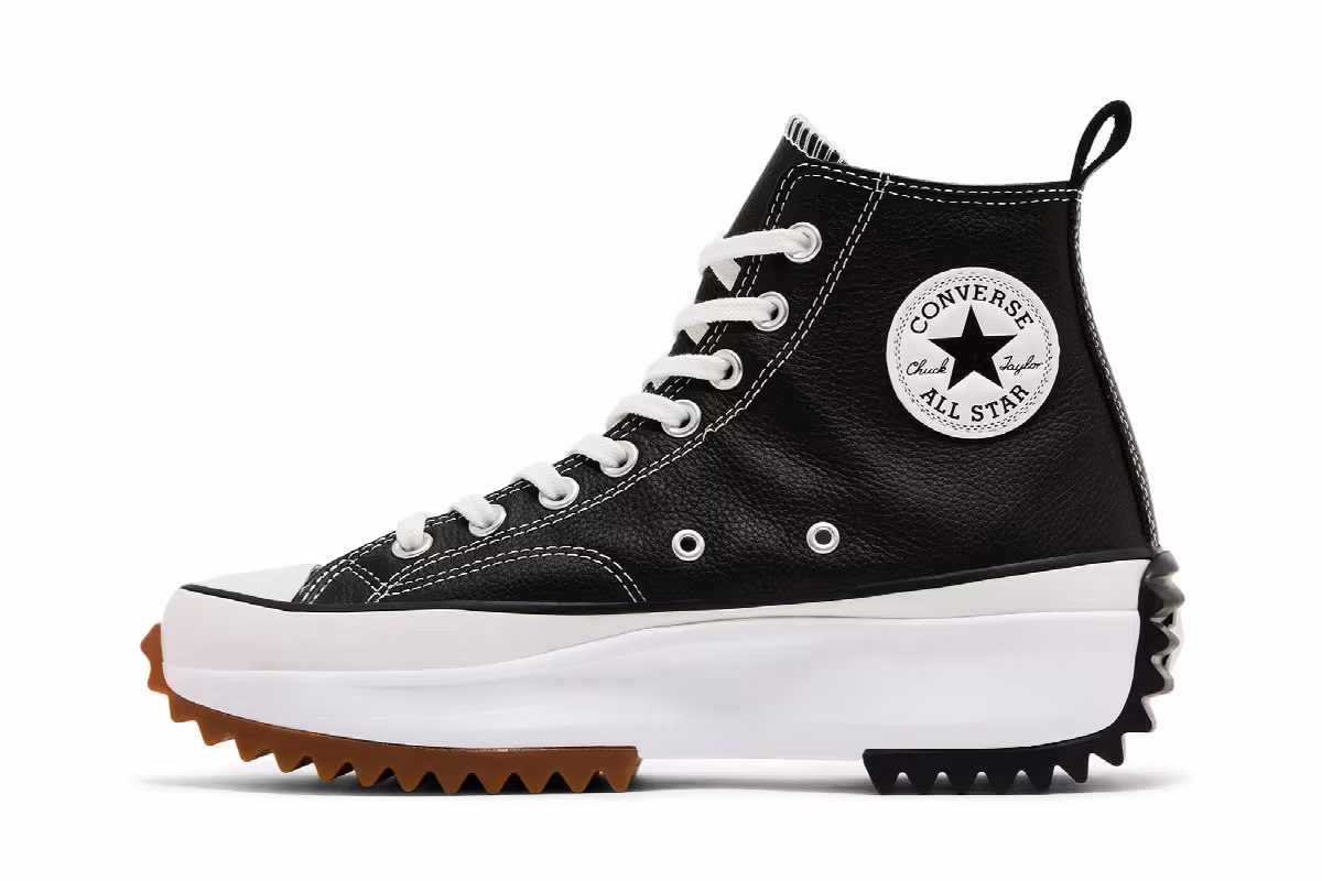 Converse Run Star Hike High Black White, view 4