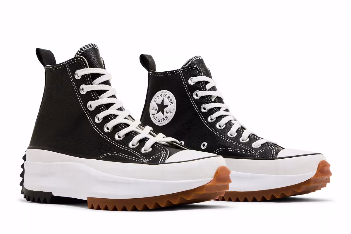 Converse Run Star Hike High Black White, view 9