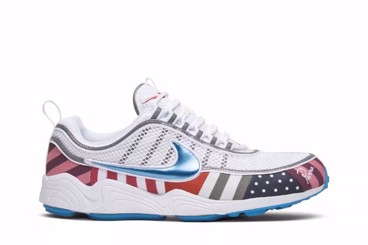 Parra x Nike Air Zoom Spiridon White Multi, view 2