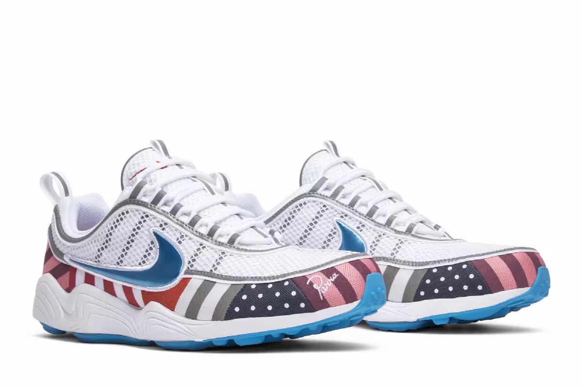 Parra x Nike Air Zoom Spiridon White Multi, view 9