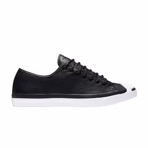 Converse Jack Purcell Tumbled Leather Low 'Black'
