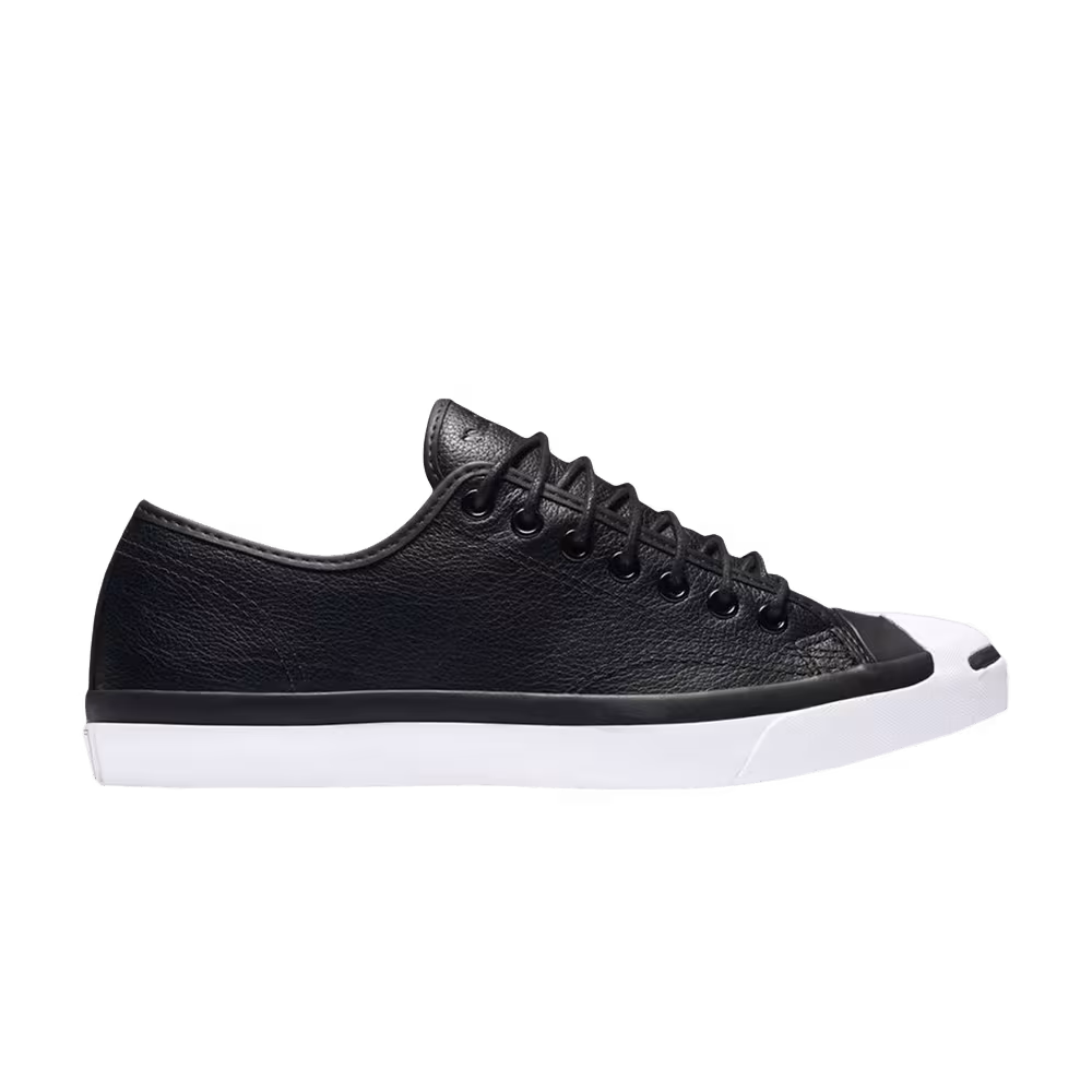 Converse Jack Purcell Tumbled Leather Low Black
