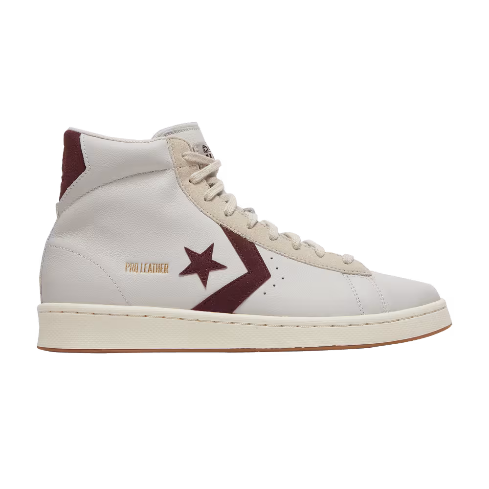 Converse Pro Leather High White Deep Bordeaux
