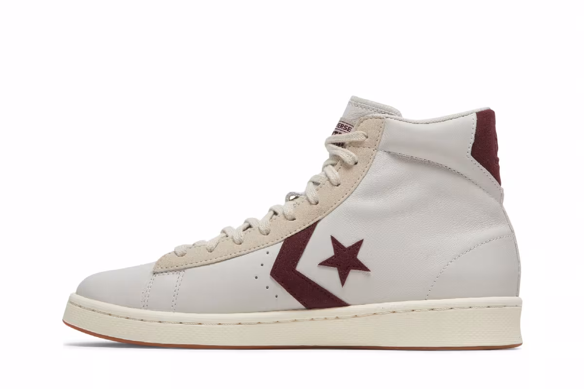 Converse Pro Leather High White Deep Bordeaux, view 4