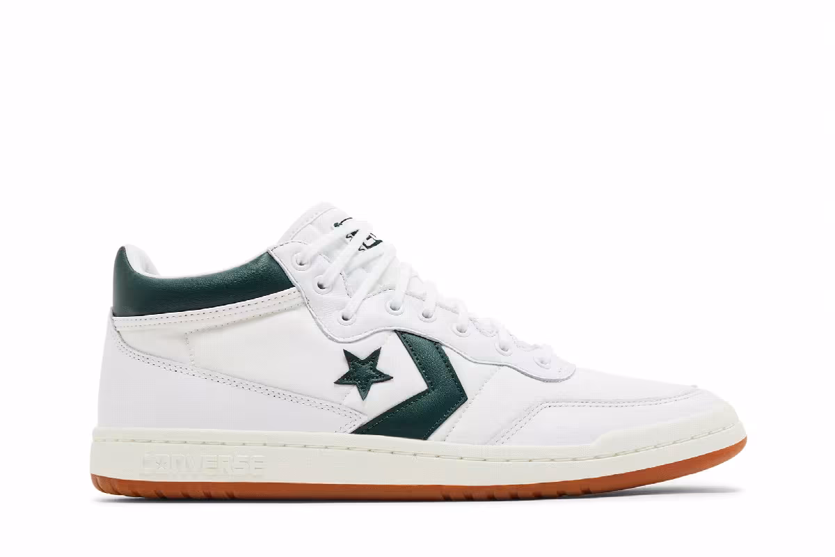 Converse Fastbreak Pro Mid White Deep Emerald, view 2