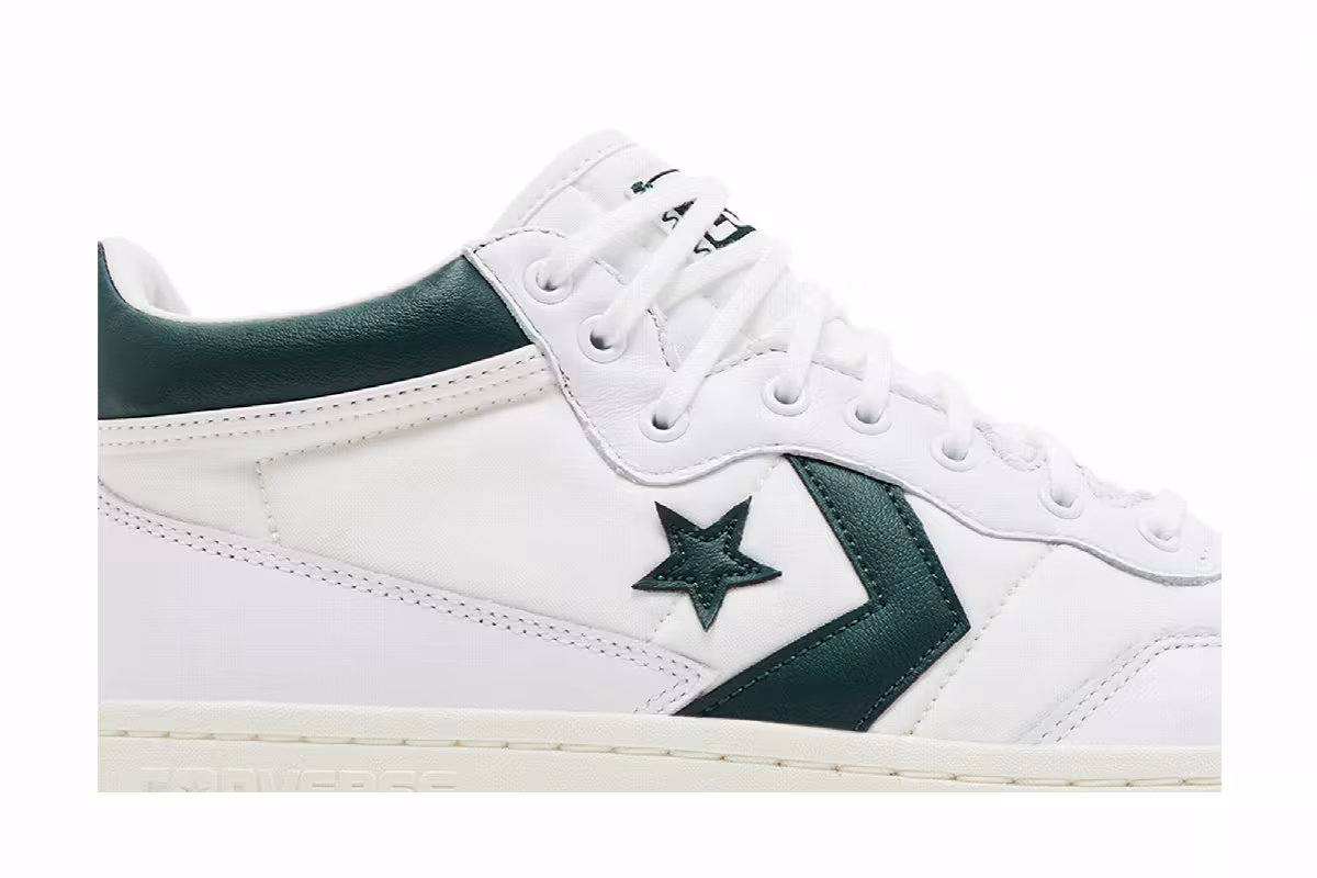 Converse Fastbreak Pro Mid White Deep Emerald, view 3