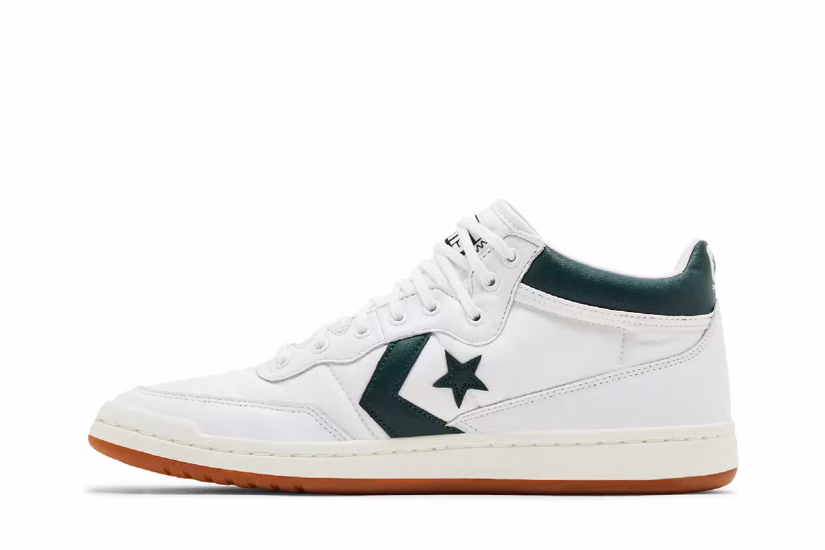 Converse Fastbreak Pro Mid White Deep Emerald, view 4