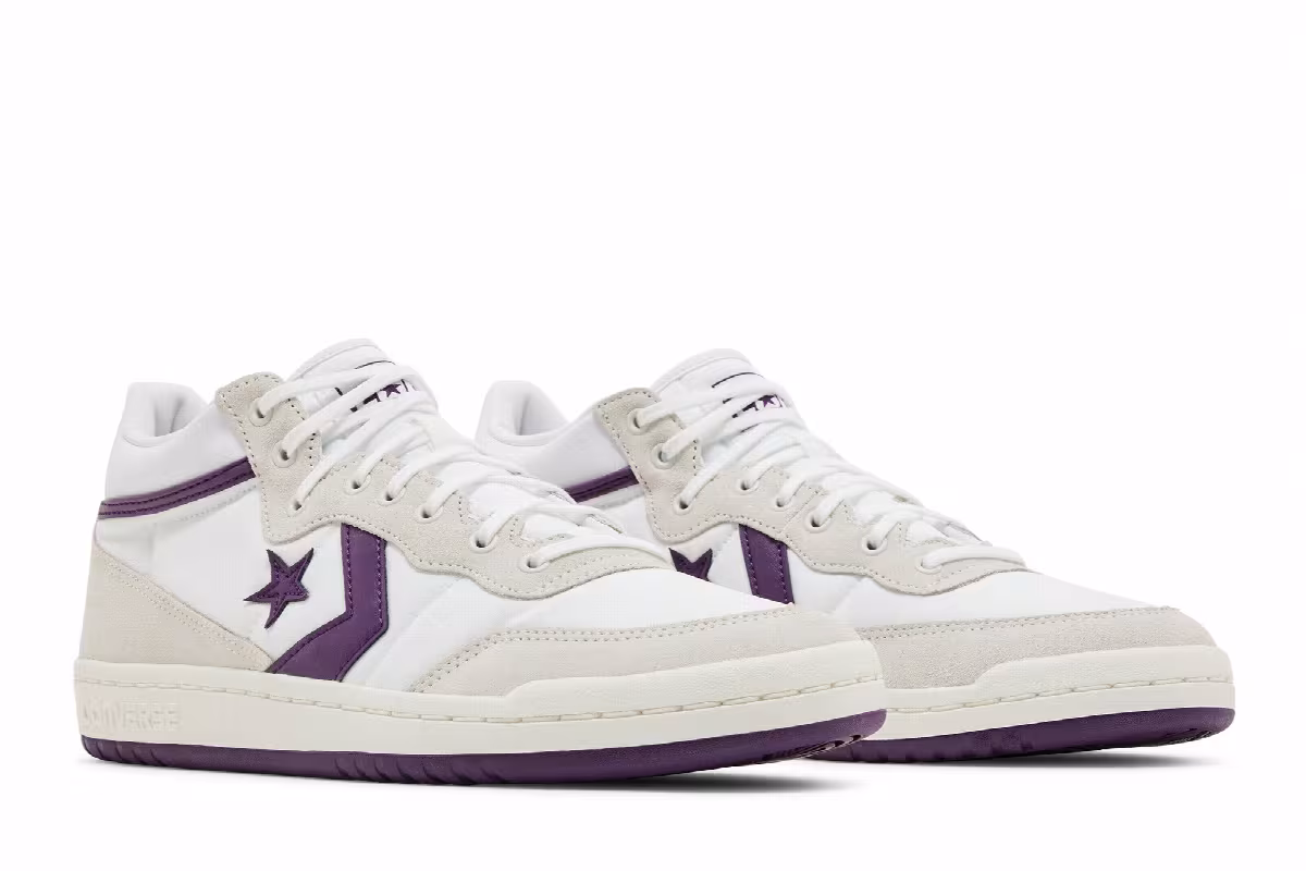 Converse Fastbreak Pro Mid White Purple, view 9