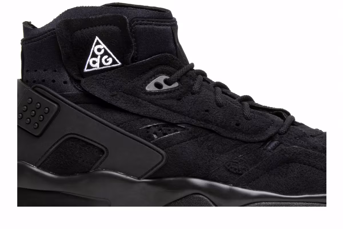 Comme des Garçons x Nike Air Mowabb Black, view 3