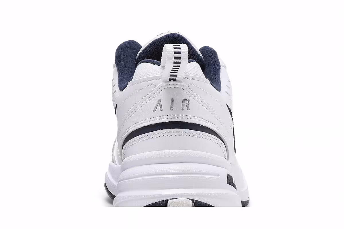 Nike Air Monarch IV White Navy, view 8