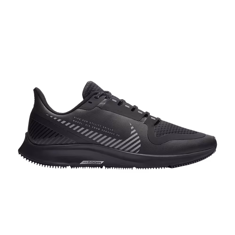 Nike Women's Air Zoom Pegasus 36 Shield Black Metallic Silver