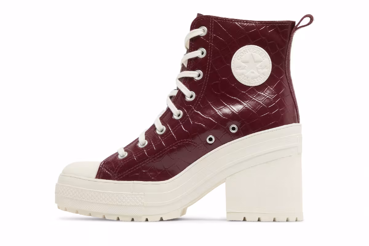 Converse Chuck 70 De Luxe Heel High Embossed Crocodile - Cabernet, view 4