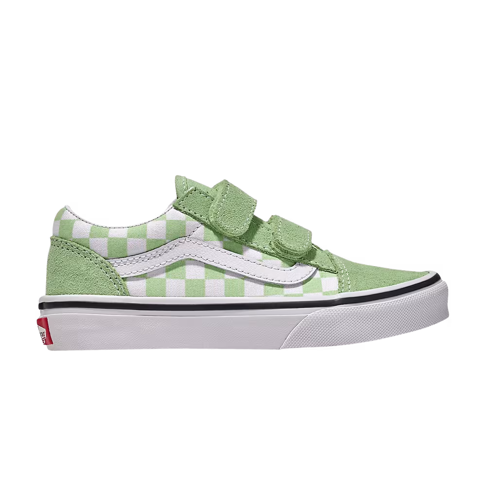 Vans Old Skool V Kids Checkerboard - Pistachio Green