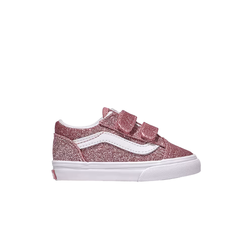Vans Old Skool V Toddler Rose Gold Glitter