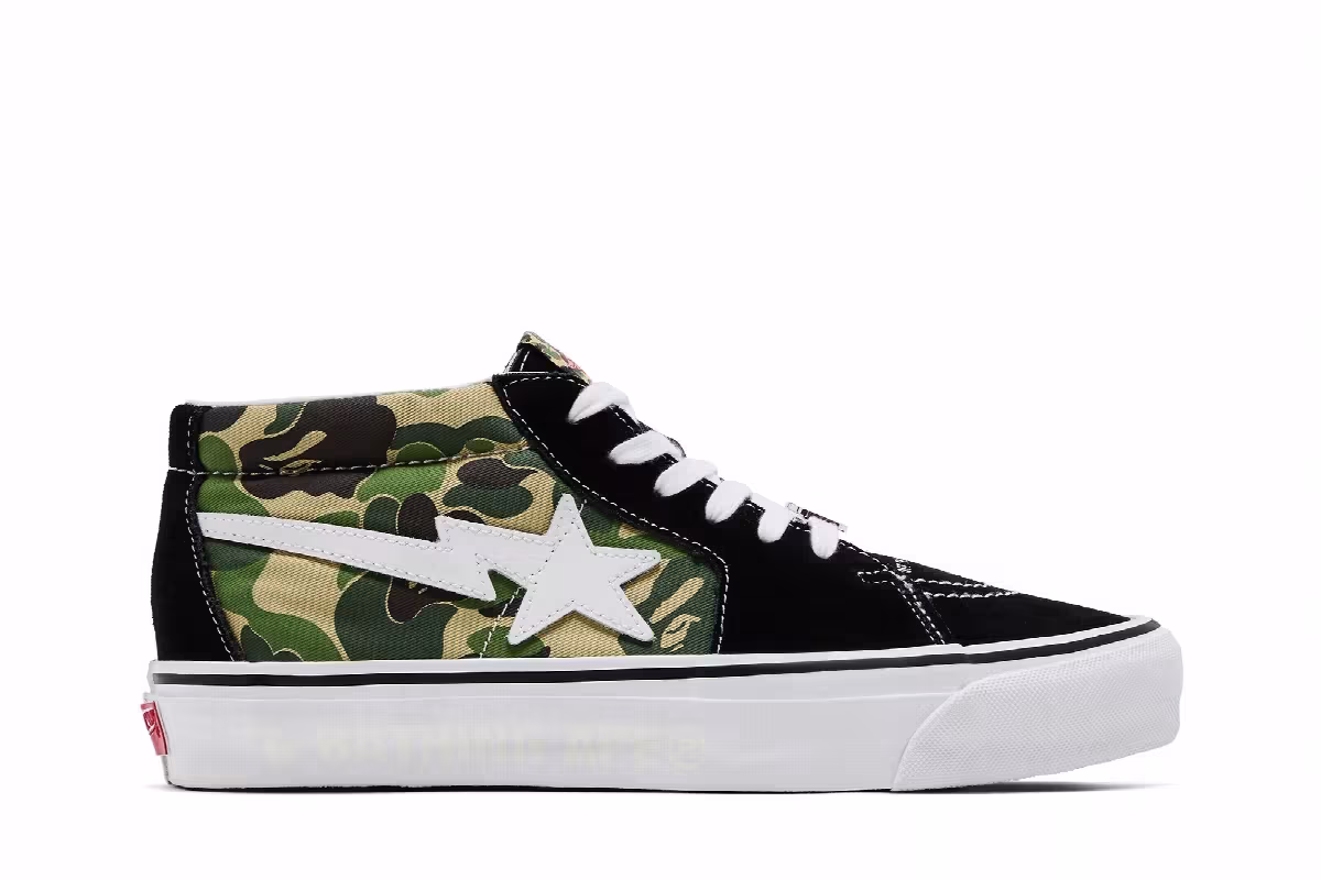 BAPE x Vans Sk8-Mid 83 ABC Camo, view 2