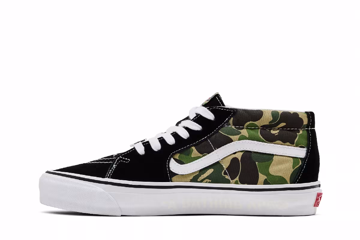 BAPE x Vans Sk8-Mid 83 ABC Camo, view 4