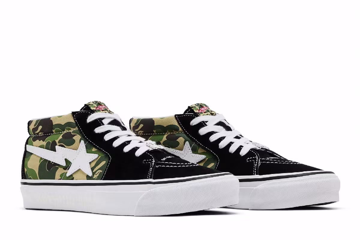 BAPE x Vans Sk8-Mid 83 ABC Camo, view 9
