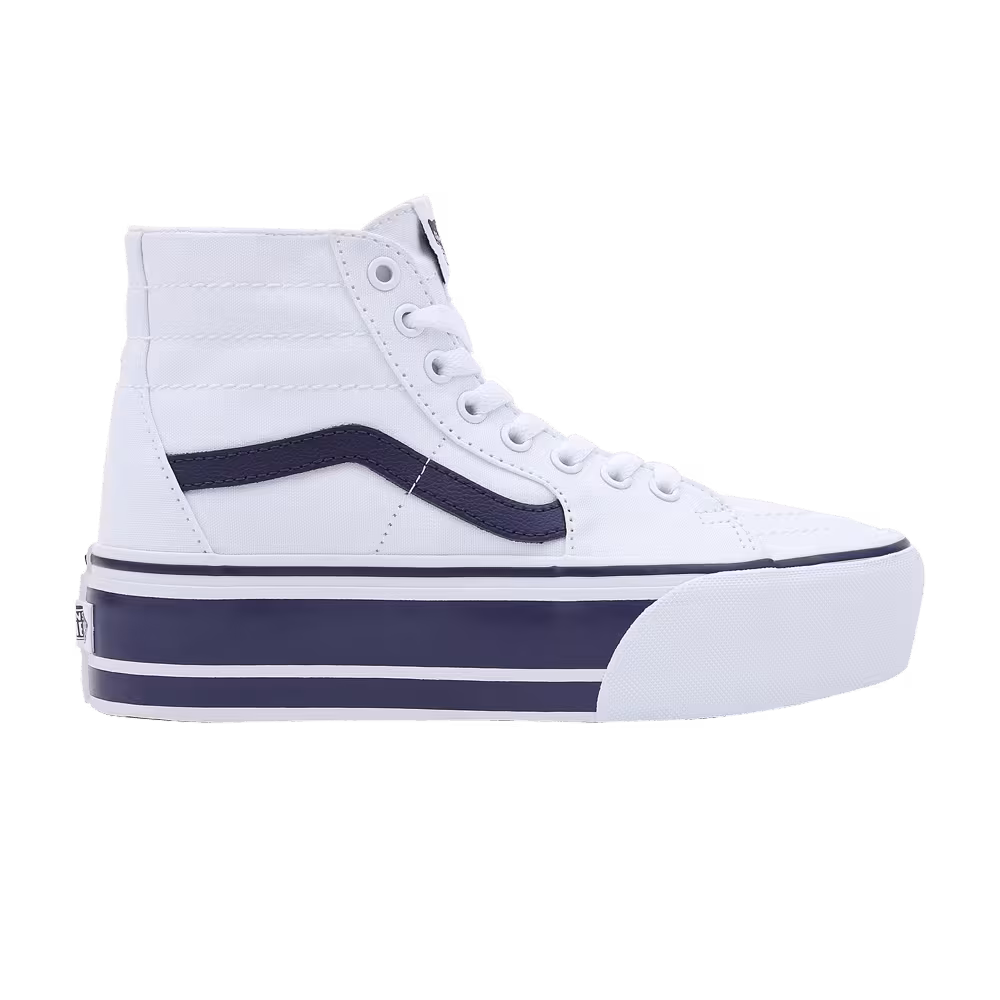 Vans Sk8-Hi Tapered Stackform Sport Stripes - True White Navy