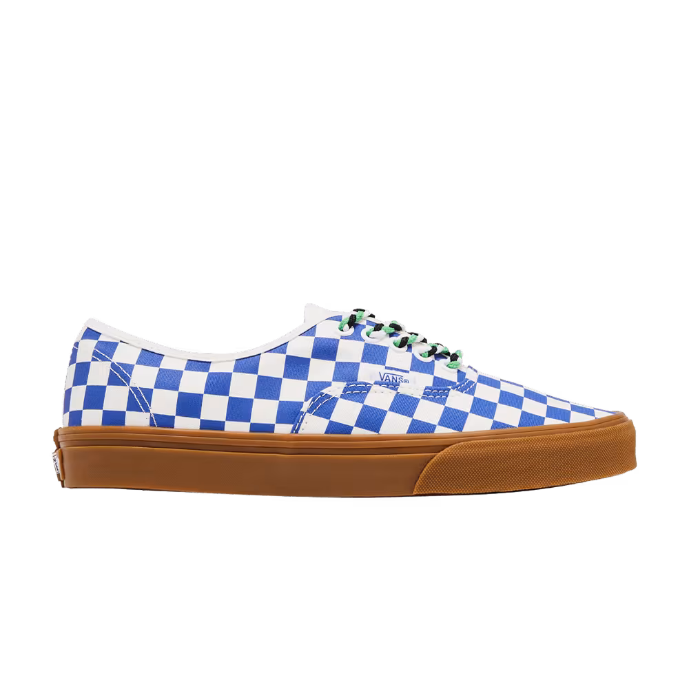 Vans Authentic Checkerboard - Blue Gum Braided Laces