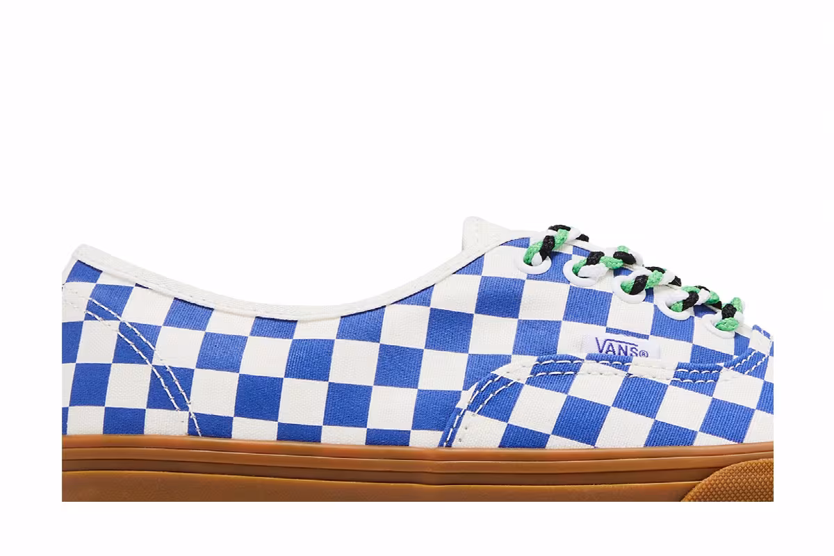 Vans Authentic Checkerboard - Blue Gum Braided Laces, view 3