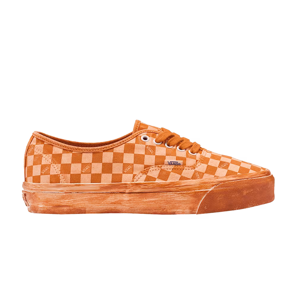 Vans Premium Authentic 44 Dip Dye Checkerboard - Marmalade Orange