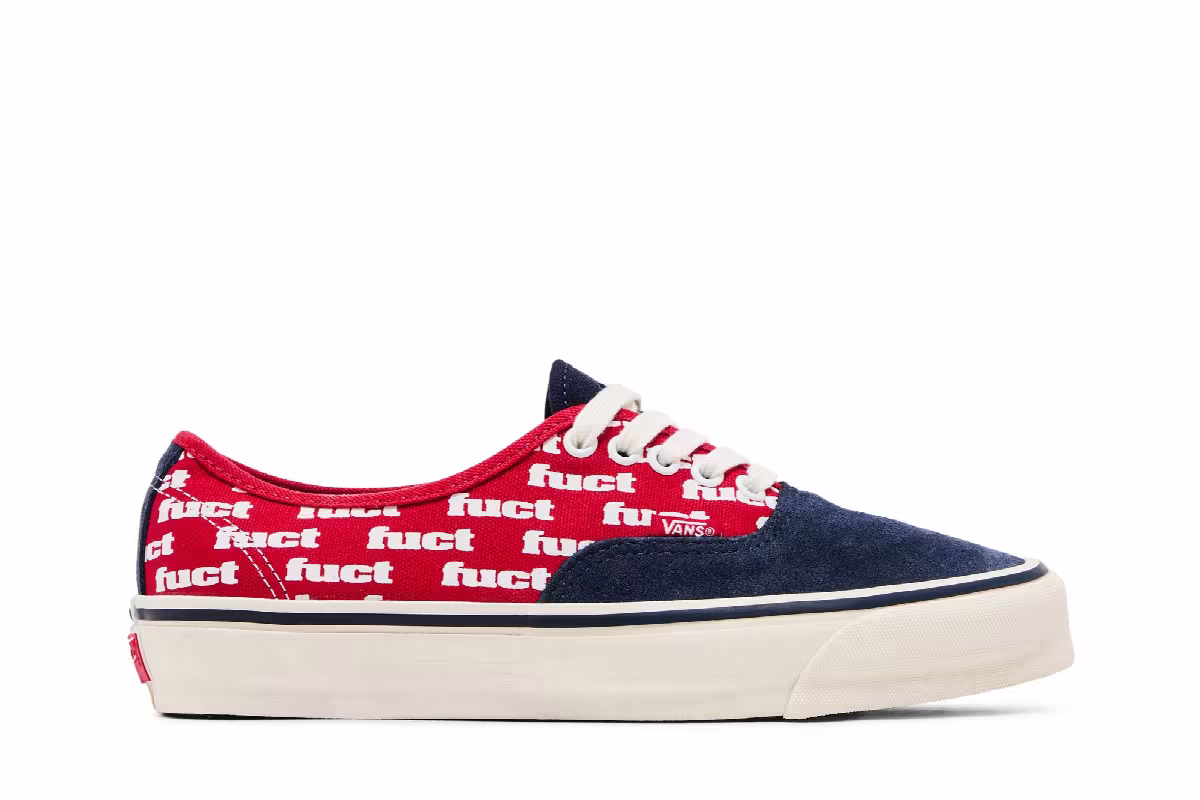FUCT x Slam Jam x Vans Authentic Reissue 44 LX Red Marshmallow, view 2