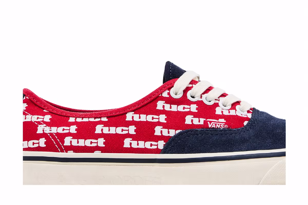 FUCT x Slam Jam x Vans Authentic Reissue 44 LX Red Marshmallow, view 3