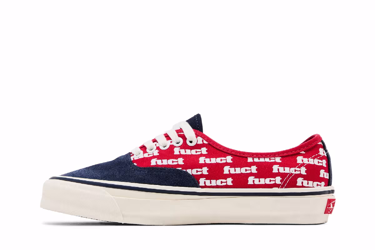 FUCT x Slam Jam x Vans Authentic Reissue 44 LX Red Marshmallow, view 4
