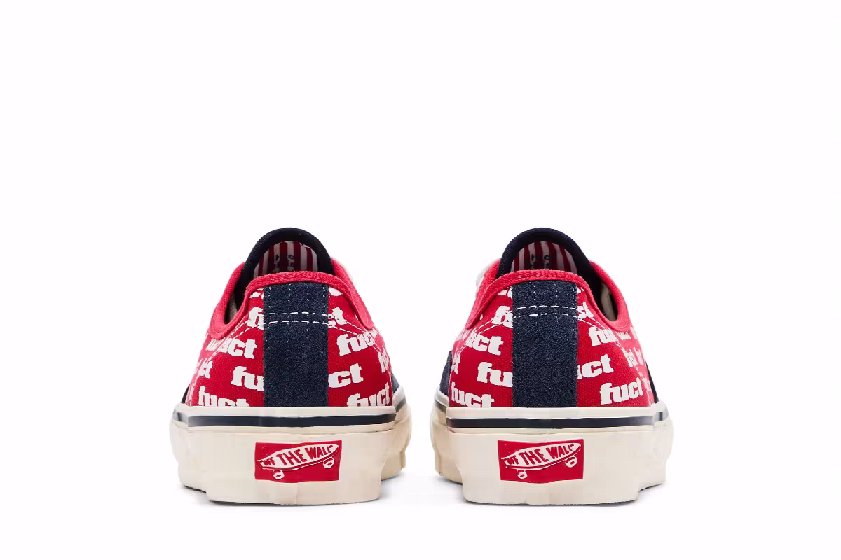 FUCT x Slam Jam x Vans Authentic Reissue 44 LX Red Marshmallow, view 7