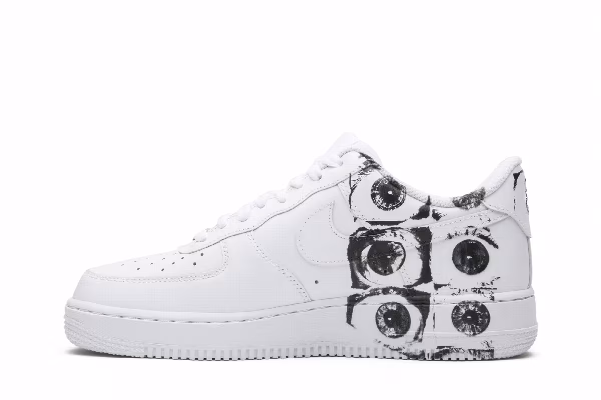 Supreme x Comme des Garçons SHIRT x Nike Air Force 1 Low Eyes, view 4