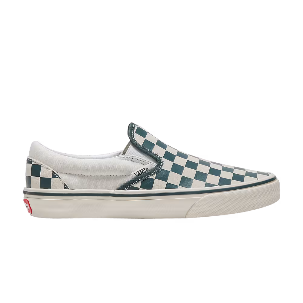 Vans Classic Slip-On Checkerboard - Green True White