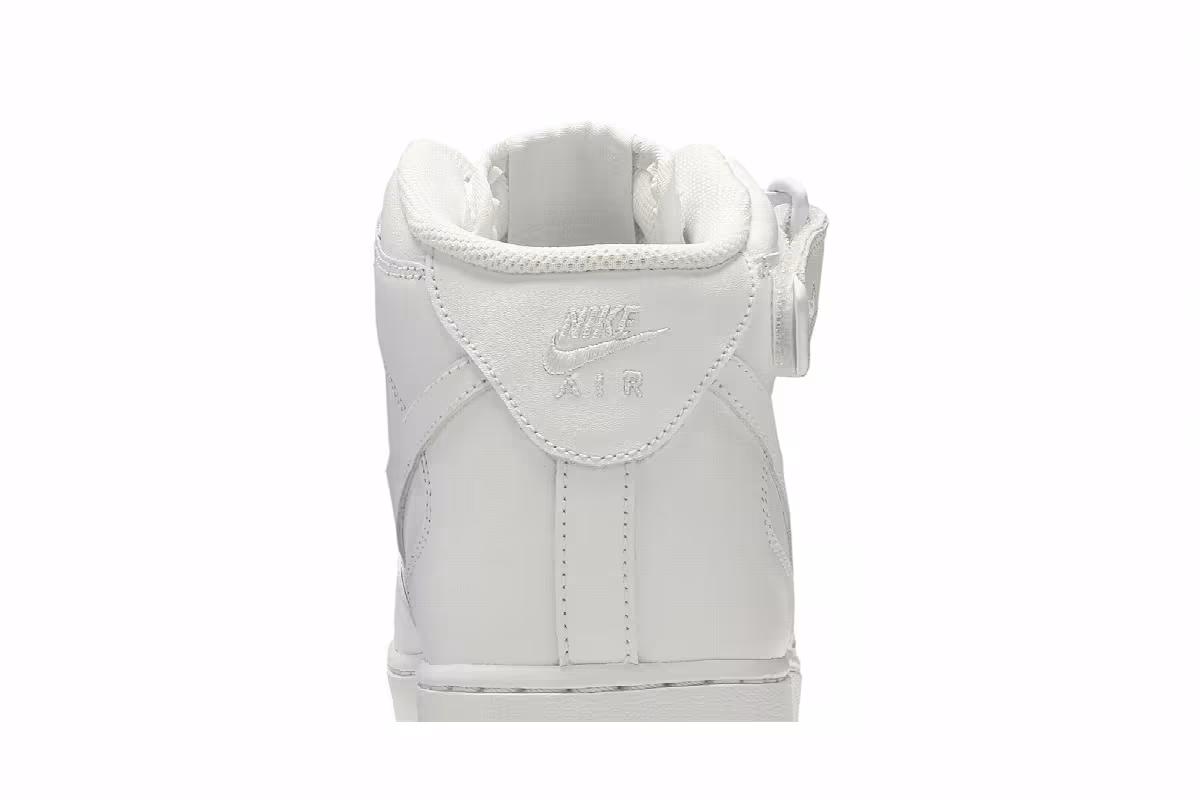 Nike Men's Air Force 1 Mid White, view 8