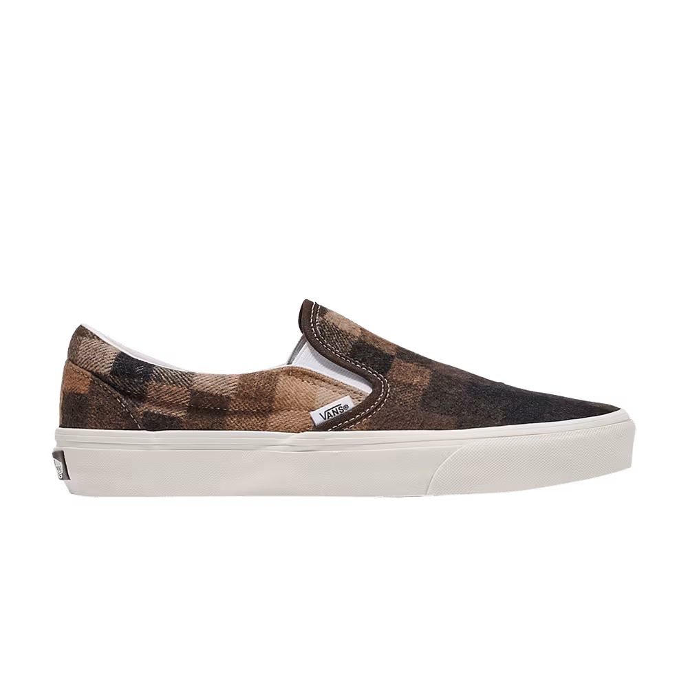 Vans Classic Slip-On Checkerboard Sweater - Brown