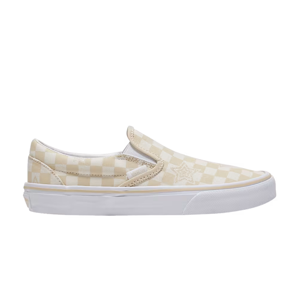 Vans Classic Slip-On Checkerboard - Tan Stars