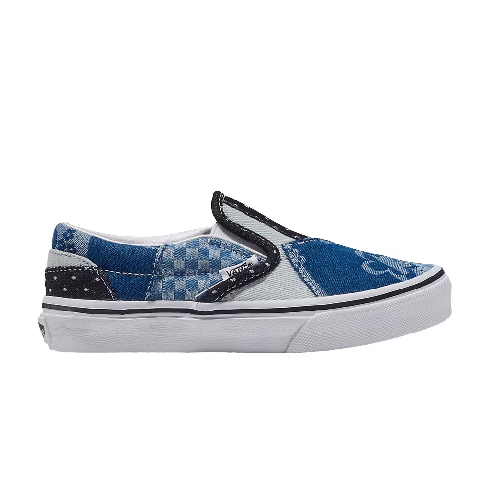 Vans Classic Slip-On Kids Denim Patchwork